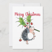 メリークリスマスホリーヘッジホッグ シーズンカード (正面)