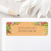 メリークリスマスホリーベリーパイン非常にオレンジメリー色 ラベル (インサイチュ)