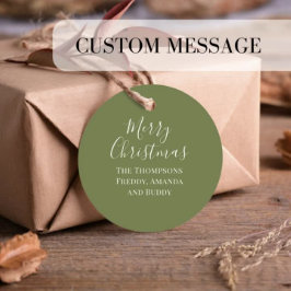 メリークリスマスホリーベリーリース フェイバータグ