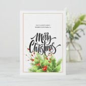 メリークリスマスホリーホリデーカード シーズンカード (スタンド正面)