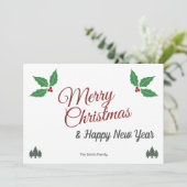 メリークリスマスホリーホリデーカード シーズンカード (スタンド正面)