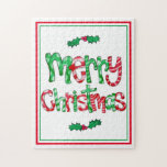 メリークリスマスホリーホリデーシーズン ジグソーパズル<br><div class="desc">フェスティバル「メリークリスマス」は家族全員。素晴らしい贈り物を作る。</div>