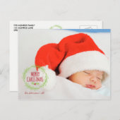 メリークリスマスホリームラットホリデーフォトポストカード シーズンポストカード (正面/裏面)