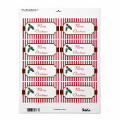 メリークリスマスホリーラベル ラベル (フルシート)