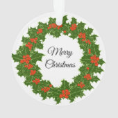 メリークリスマスホリーリース オーナメント (裏面)