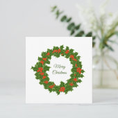 メリークリスマスホリーリース カード (スタンド正面)