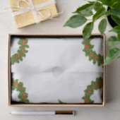 メリークリスマスホリーレッドベリーリース 薄葉紙 (ギフト)