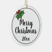 メリークリスマスホリー離れズの果実 セラミックオーナメント (右)