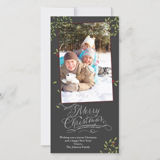 メリークリスマスホリー シーズンカード (正面)
