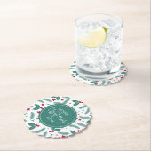 メリークリスマスホリー&デーズパターン ペーパーコースター (インサイチュ)