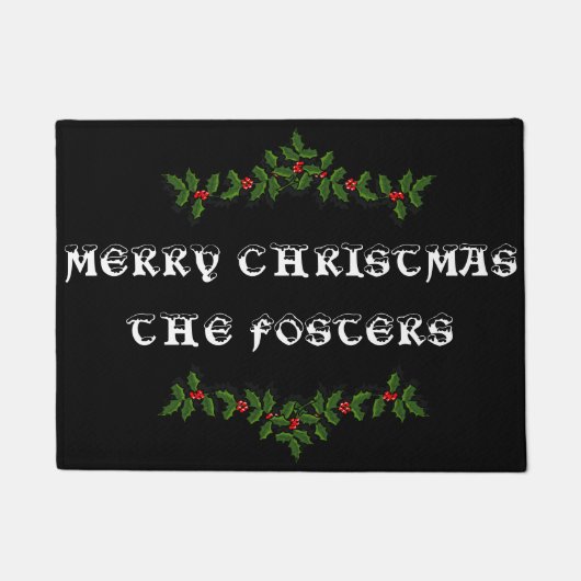 メリークリスマスホリー ドアマット (正面)