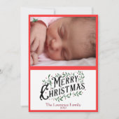 メリークリスマスホリ葉ーズとベリーの写真 (正面)