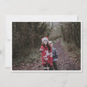 メリークリスマスホワイトスクリプトオーバーレイ縁どフォトー シーズンカード (裏面)