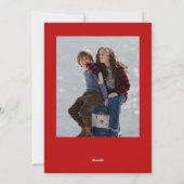 メリークリスマスホワイトスクリプト3フォトコラージュ シーズンカード (裏面)