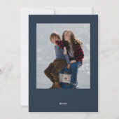 メリークリスマスホワイトスクリプト3フォトコラージュ シーズンカード (裏面)