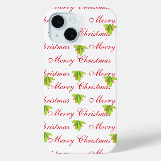 メリークリスマスホワイトフローラ Case-Mate iPhoneケース (裏面)