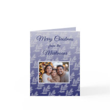 メリークリスマスホワイトブランチ青い写真