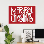 メリークリスマスホワイトポスター ポスター (ホームオフィス)