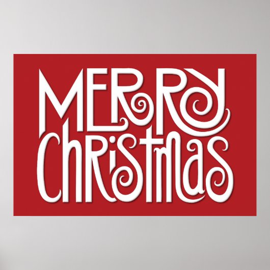メリークリスマスホワイトポスター ポスター (正面)