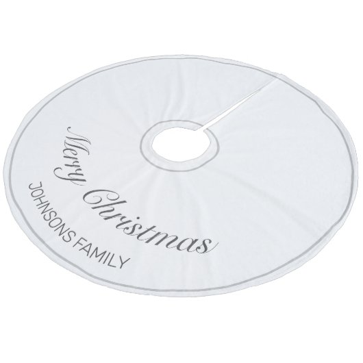 メリークリスマスホワイトミニマルモダンリスト フリース ツリースカート (アングル)