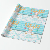 メリークリスマスホワイトムース ラッピングペーパー (アンロールド)