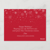 メリークリスマスホワイトレタリング写真はがき ポストカード (裏面)