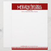 メリークリスマスホワイトレターヘッド レターヘッド (正面/裏面)