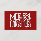 メリークリスマスホワイト名刺 名刺 (裏面)
