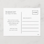 メリークリスマスホワイト手書き写真 シーズンポストカード (裏面)