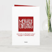 メリークリスマスホワイト文字カード シーズンカード (裏面)