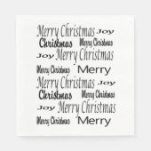 メリークリスマスホワイト紙ナプキンス スタンダードランチョンナプキン (正面)