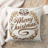 メリークリスマスホワイト装飾品ロー クッション (ブランケット)