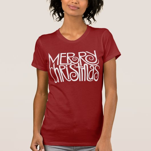 メリークリスマスホワイトTシャツ Tシャツ (正面)