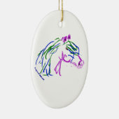メリークリスマスホースヘッドツリーオーナメント セラミックオーナメント (右)
