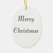 メリークリスマスホースヘッドツリーオーナメント セラミックオーナメント (裏面)