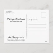 メリークリスマスホースミスタントーウマ科のかわいいポニー シーズンポストカード (裏面)