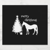 メリークリスマスホース スパークリングワインラベル (シングルラベル)