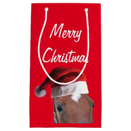 メリークリスマスホース スモールペーパーバッグ (正面)