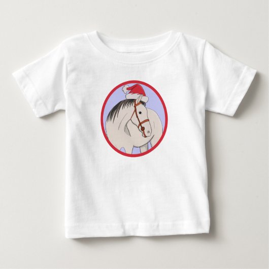 メリークリスマスホース ベビーTシャツ (正面)