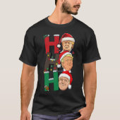メリークリスマスホーホーホトランプサンタライトクリステム Tシャツ (正面)