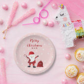 メリークリスマスホーホーホーサンタクロース ペーパープレート (パーティー)