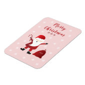 メリークリスマスホーホーホーホーサンタクロース赤 マグネット (左側)