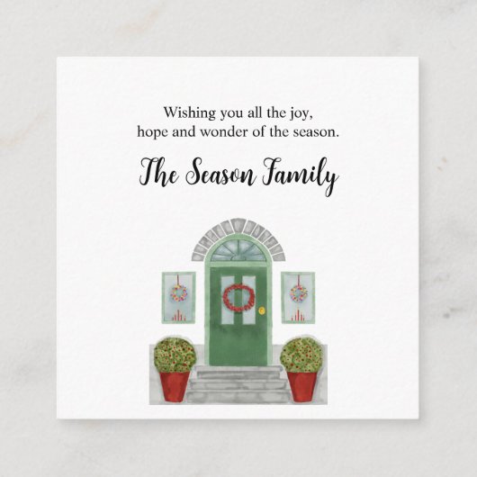 メリークリスマスホームエンクロージャカード エンクロージャーカード (裏面)