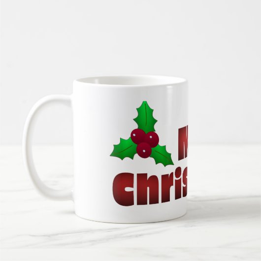 メリークリスマスホームデコール コーヒーマグカップ (左)