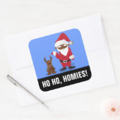 メリークリスマスホームボーイズ:ブラックサンタ&ブリンジン スクエアシール (封筒)