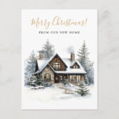 メリークリスマスホーム素朴ムービング 案内ポストカード (正面)