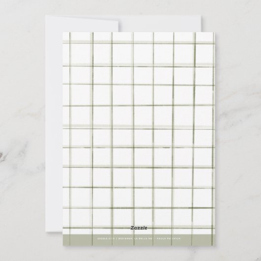 メリークリスマスボウと植物性の松のアーチ写真 シーズンカード (裏面)