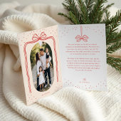 メリークリスマスボウエレガントプレゼントフォトコラージュ シーズンカード