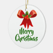 メリークリスマスボウレトロスタイル セラミックオーナメント (左)