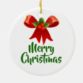 メリークリスマスボウレトロスタイル セラミックオーナメント (裏面)